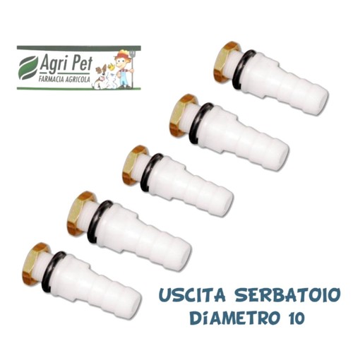 Raccordo portagomma con dado - con,