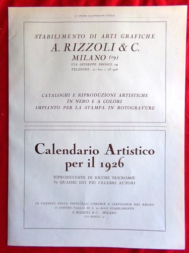 Pubblicità del 1925 arti - del,
