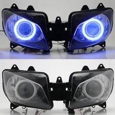 Faro proiettore assemblato luce blu occhio di angelo per Yamaha YZF R1 98-1999