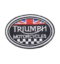 patch toppa Triumph moto motociclista motorcycle ricamata da stirare o cucire