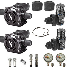 SF-1 Edition: Scubapro MK25 EVO - A700 Carbon Black Tech Sidemount Set DIN