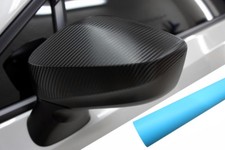 Premium Specchio Specchietto Tappo Design Pellicola Azzurro Opaco Molti Veicoli