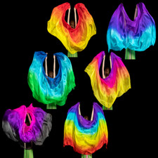 Sciarpa in seta al 100 per danza del ventre donne velo per ballare 250x114cm