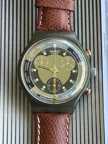 Swatch cronografo scm102 jet - swatch, "jet