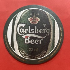 SOTTO BICCHIERE PER BIRRA PUB BAR OTTIMO STATO VINTAGE Carlsberg BEER  Denmark