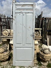 Porta antica anta singola in legno bianco - 007