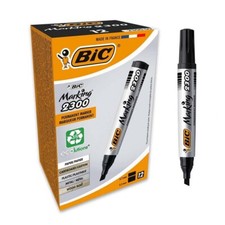 BIC Marking 2300 Pennarelli Indelebili Nero Punta Resistente 3.7 5.5 mm - 12 Pz