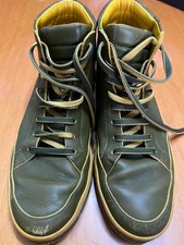 Sneakers Leather High-Top Gucci Green/Yellow – US 9 / EU 42,5-43