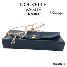 NOUVELLE VAGUE occhiali  LIZZY laminato 14kt VINTAGE '80s eyeglasses M.in Italy