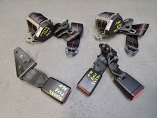 Set 2 Cinture Sicurezza Posteriore Nera/Rosso - Peugeot 208 I 3/5p