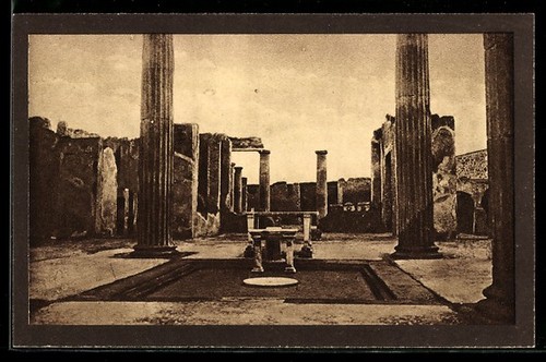 Cartolina pompei nuovi scavi - cartolina,
