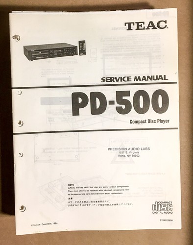 Teac 500 lettore manuale - pd-500, cd
