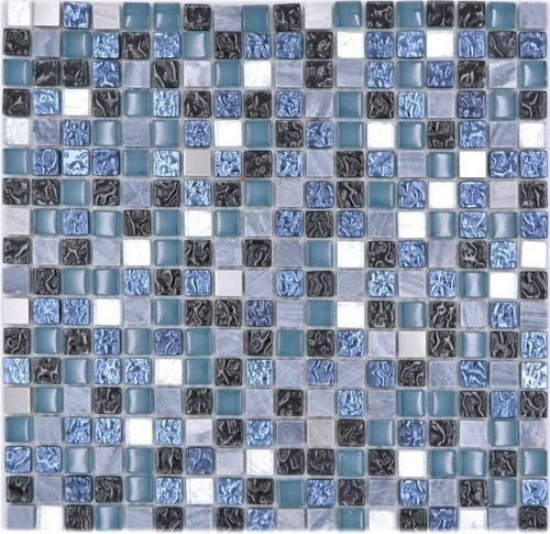 Mosaico vetro blu - di,
