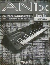 Yamaha AN1x Sintetizzatore Modellazione Analogica Tastiera Manuale Elenco Dati Originale #2