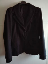 GIACCA CASACCA DONNA NERO COTONE ELASTICIZZATA BOTTONI FODERA MANICA LUNGA TG XL