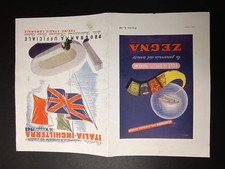 Programma ufficiale Italia Inghilterra 1948 Torino stadio Comunale flags