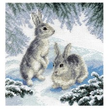 Kit punto croce contato lepre