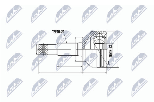 Nty kit giunti albero - albero, motore