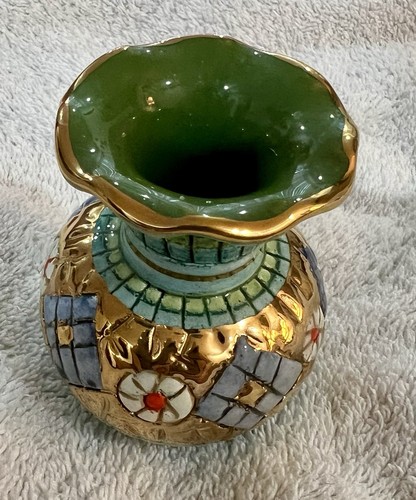 Deruta piccolo vaso blu con