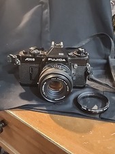 Fotocamera pellicola originale vintage Fujica AX-3 con obiettivo X-Fujinon 1:1.9 funziona 35 mm 