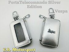 PortaTelecomando in Ecopelle SILVER Series Logo Metallico VESPA