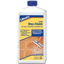 Lithofin COTTO Wax-Finish Protezione Cera Cura Pavimenti in Terracotta, 1 Litro