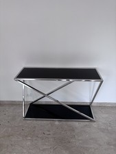 Consolle acciaio e cristallo