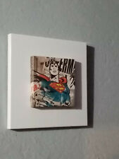 Quadro stampa supporto mdf bianco Superman Marvel vintage fumetto Salvadori Arte