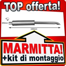 Silenziatore universale per TRACTOR 10x100cm fi 50mm trattore agricolo