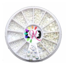 Ruota mezze perle bianche