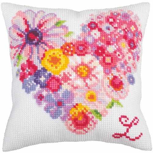 Cuscino punto croce - cda, "for