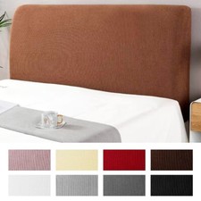 Copri testata Testiere Spalliera Letto Elasticizzata Tessuto Liscio Tinta Unita 