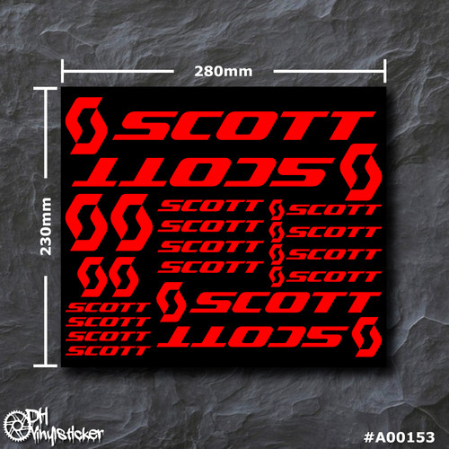 Scott sticker rosso set - sticker,