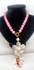 Collana estiva corallo perle - collana,