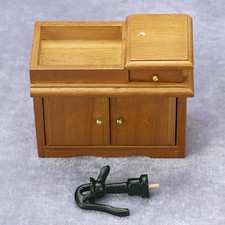  Decorazione per bagno e cucina della casa delle bambole, lavandino, mobiletto