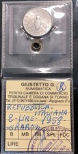 MONETA 2 LIRE 1958  -PERIZIATA TRIBUNALE TORINO