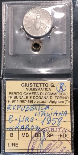 Moneta lire 1958 periziata - 2,