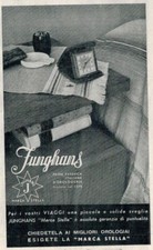 "JUNGHANS" LA SVEGLIA PORTATILE- PUBBLICITA' VINTAGE 1937