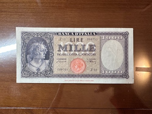 Banconota repubblica lire 1000 - banconota,