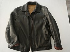 Giacca vintage in pelle nera