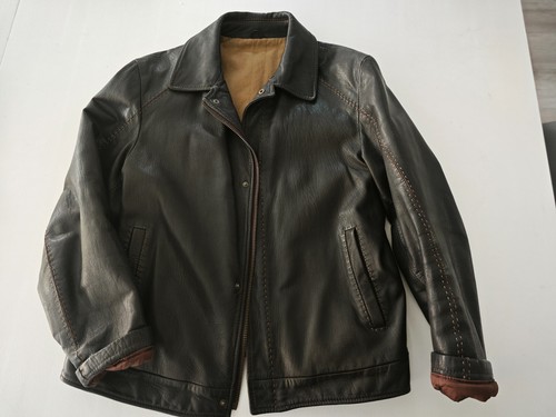 Giacca vintage pelle - giacca, nera