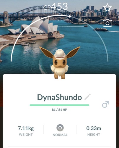 Pokemon safari eevee sydney - go,