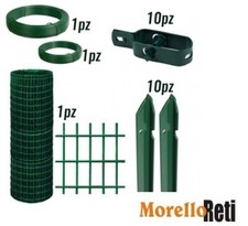 PACCHETTO PER RECINZIONE  PLASTIFICATA, PALETTI PLASTIFICATI +FILO + TENDIFILO