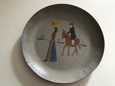 ARTE SARDA PIATTO  RAME FIGURE