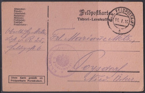 Ex56765 austria 1916 wwi kuk - austria,