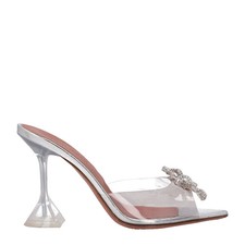 AMINA MUADDI Rosie ciabatta vetro mulo trasparente PVC cristallo tacchi alti EU 36 RRP 855