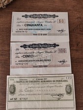 Assegni circolari da collezione lire in perfette condizioni