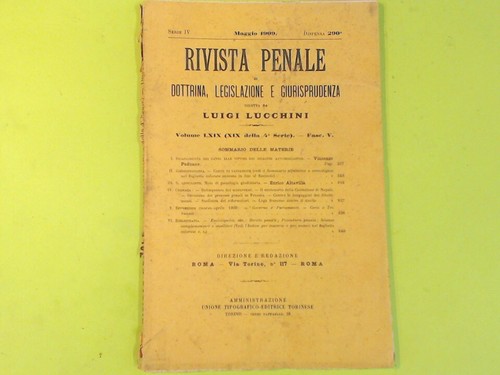 Rivista penale lucchini maggio - rivista,