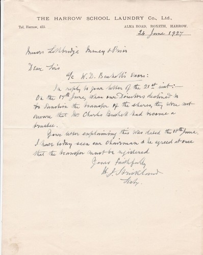 The harrow school laundry - the,