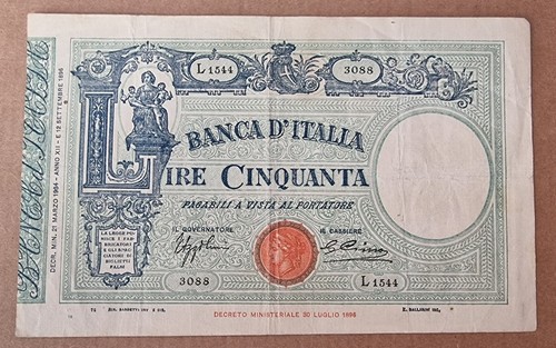 Cinquanta lire barbetti - lire,